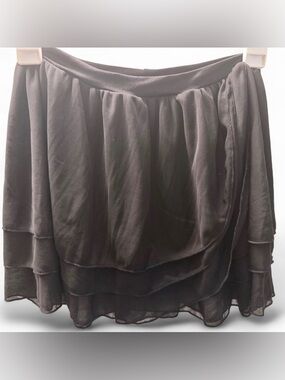 Capezio Black Layered Chiffon Mini Skirt